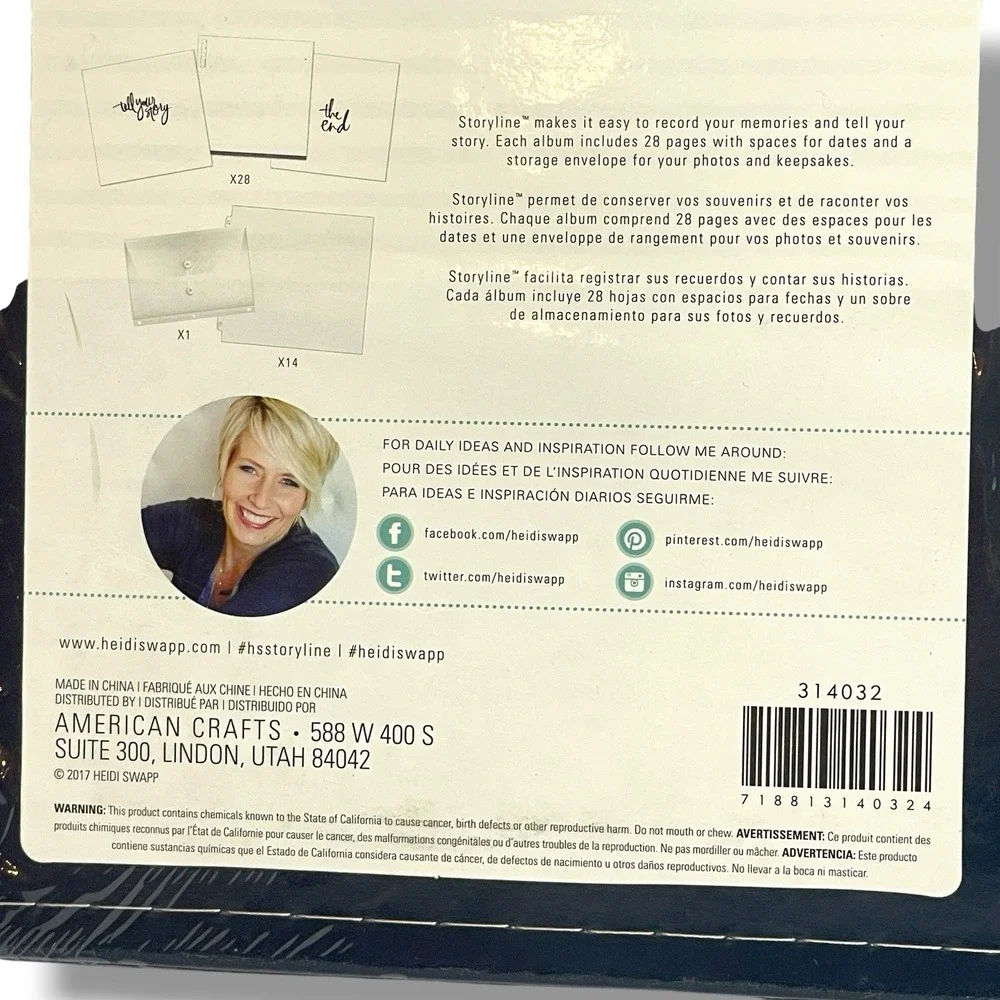 Heidi Swapp Storyline2 Post Bound Scrapbook Album 12